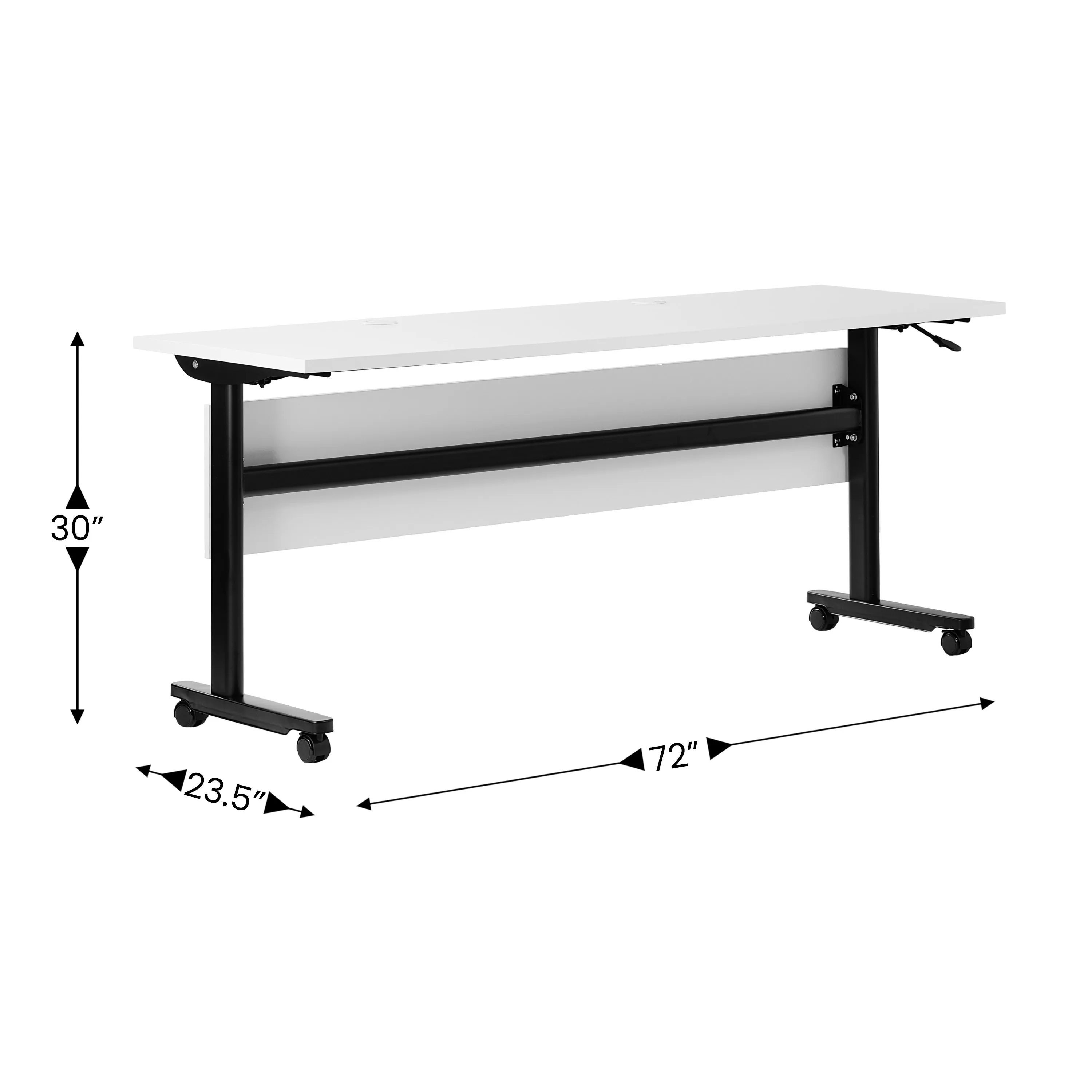 Palmer Commercial Grade Heavy-Duty Nesting Flip Training Table with T-Legs, Modesty Panel, Tabletop, and Frame