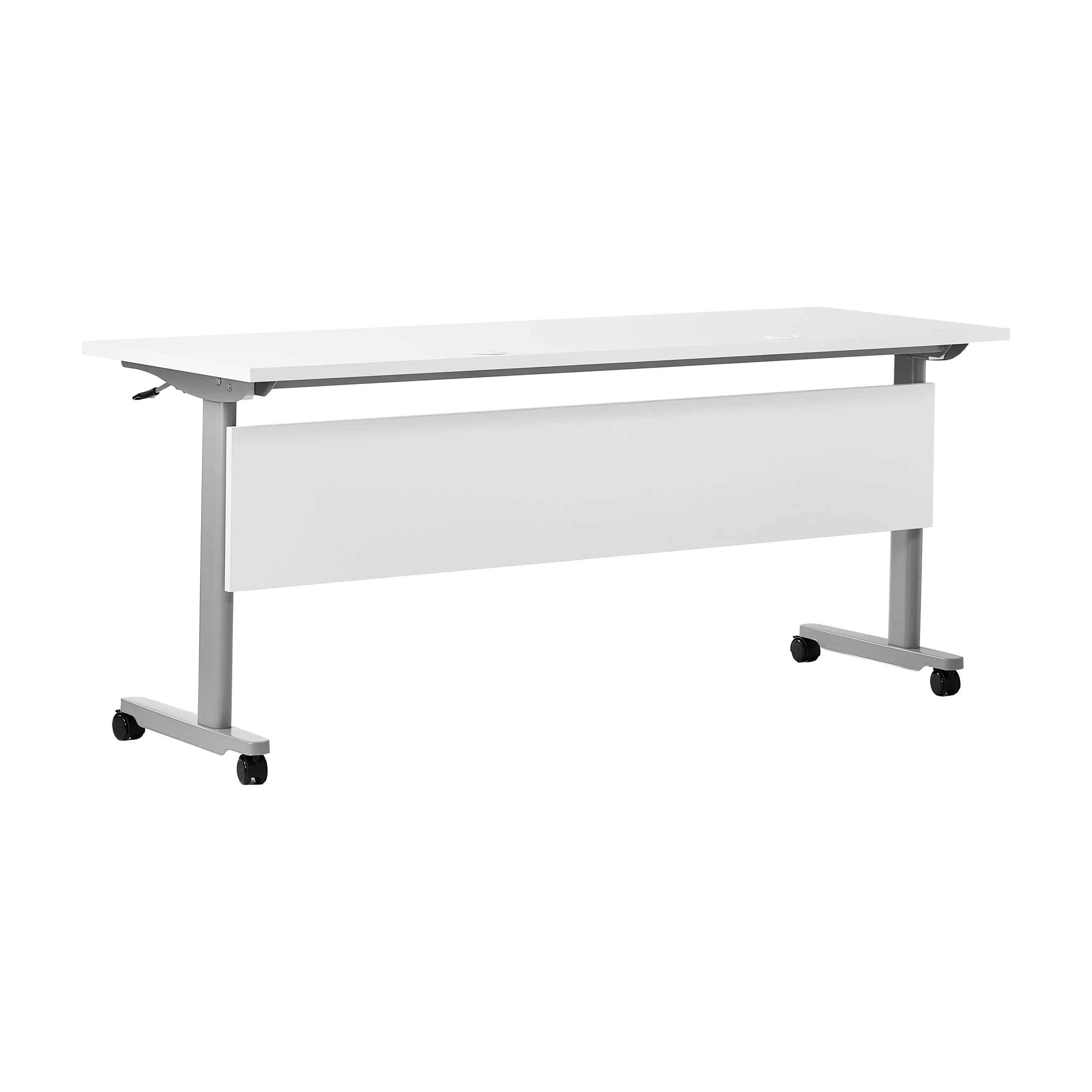 Palmer Commercial Grade Heavy-Duty Nesting Flip Training Table with T-Legs, Modesty Panel, Tabletop, and Frame