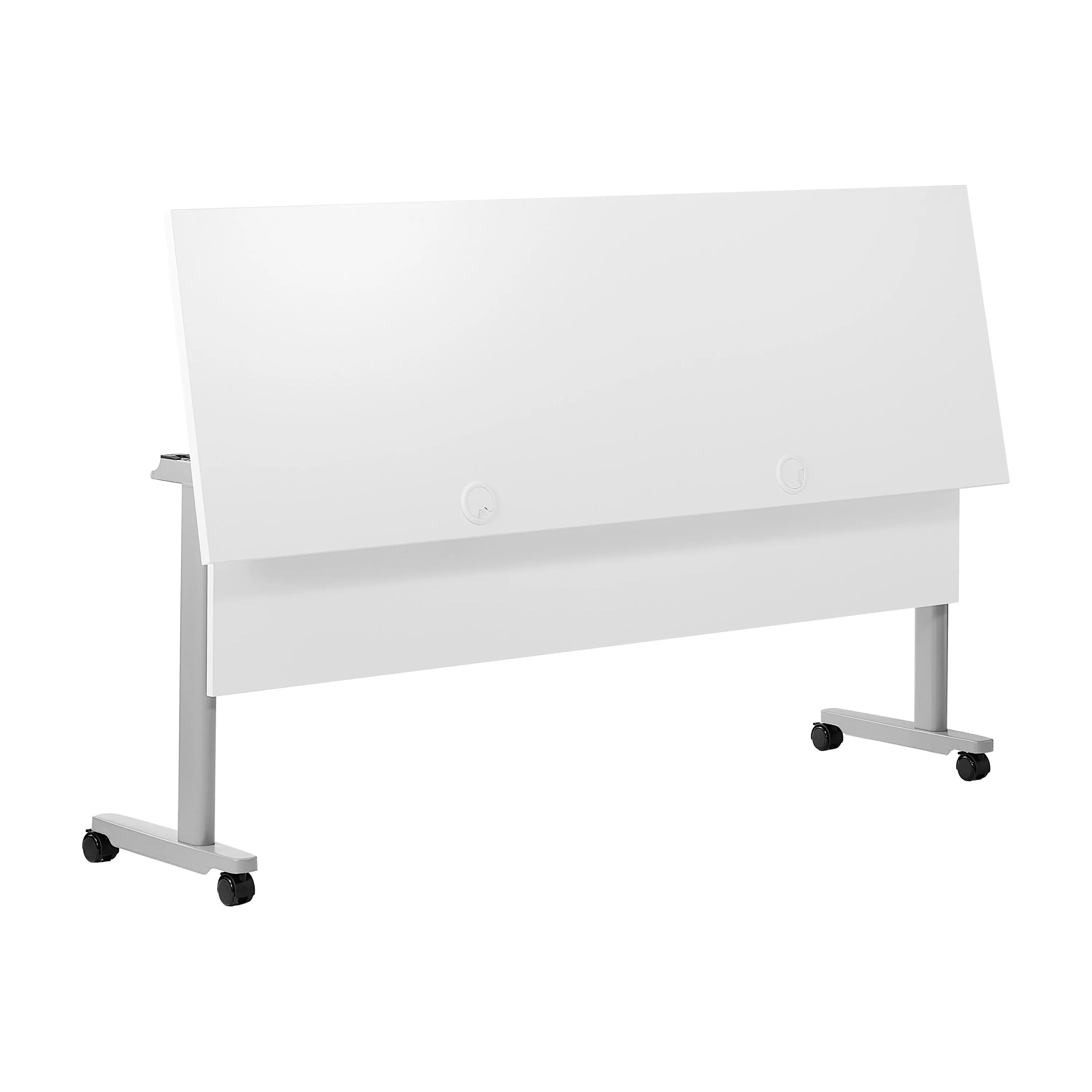 Palmer Commercial Grade Heavy-Duty Nesting Flip Training Table with T-Legs, Modesty Panel, Tabletop, and Frame