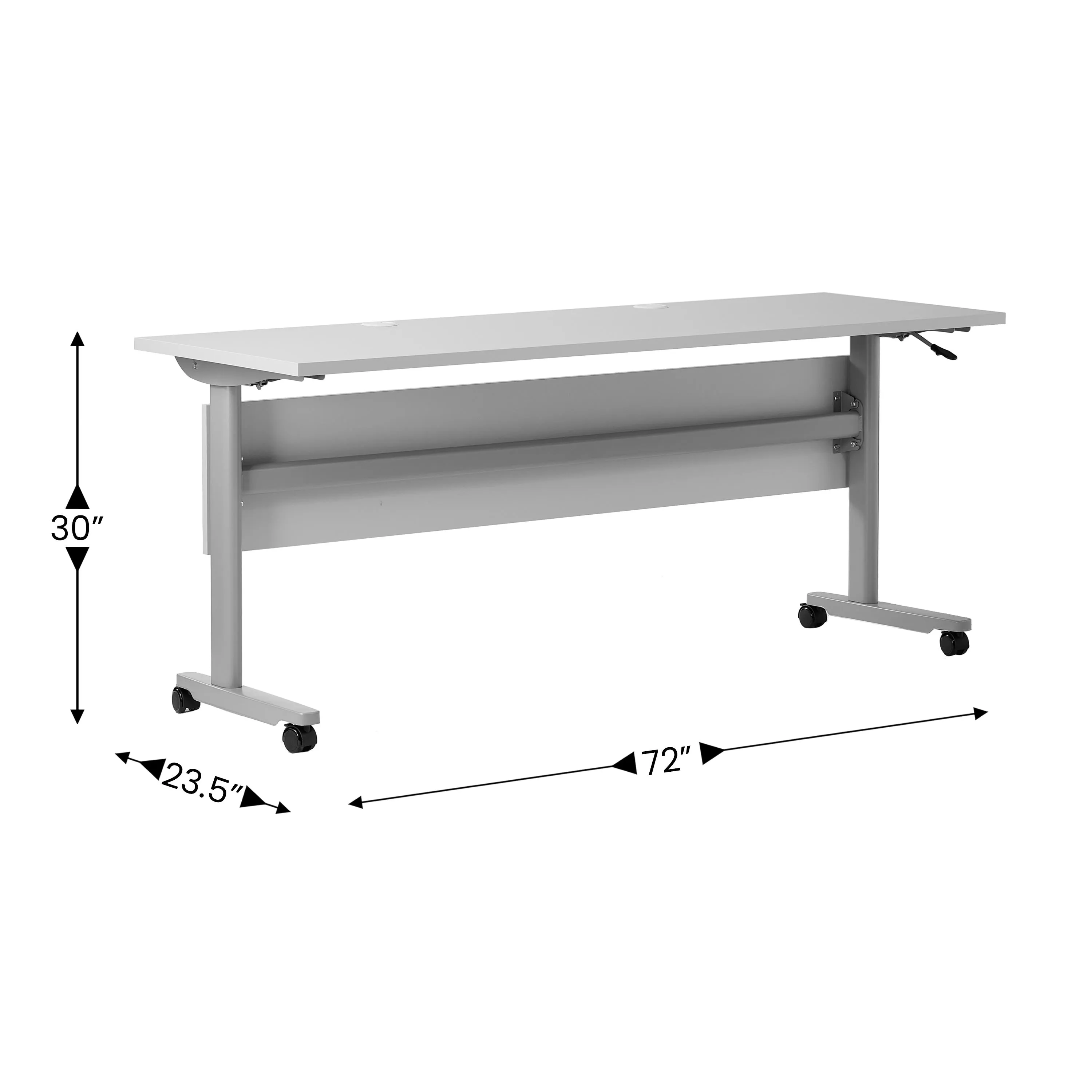 Palmer Commercial Grade Heavy-Duty Nesting Flip Training Table with T-Legs, Modesty Panel, Tabletop, and Frame