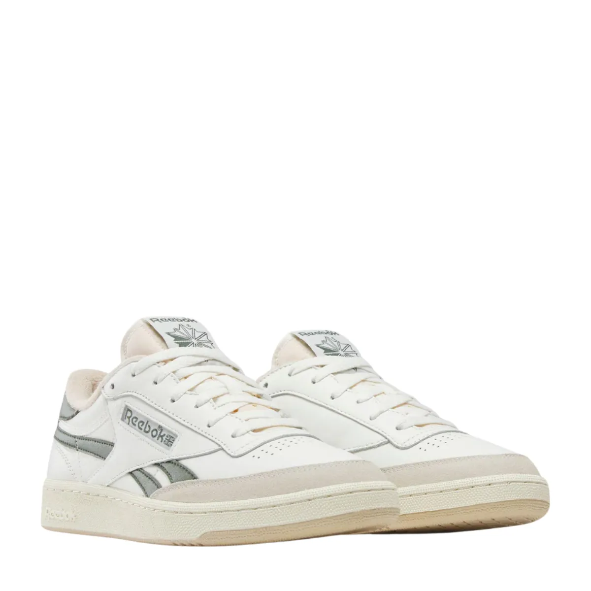 Reebok Men's Club C Revenge Vintage in Chalk/Breakaway Green/Tan