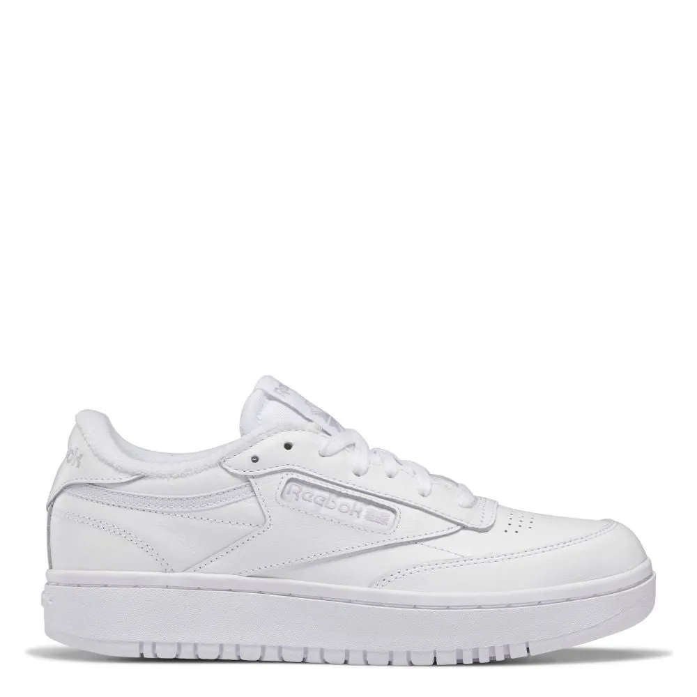 Reebok Women's Club C Double in Ftwr White/Ftwr White/Cold Grey 2