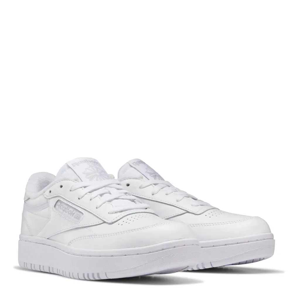 Reebok Women's Club C Double in Ftwr White/Ftwr White/Cold Grey 2