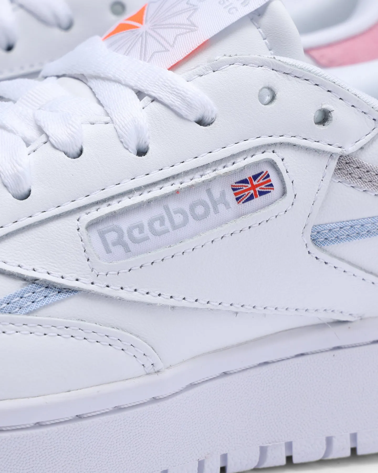 Reebok Women's Club C Double White/Grey/Orange