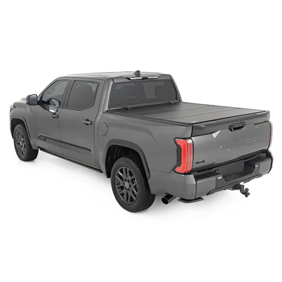 Rough Country Low-Pro Hard Tri-Fold Flip Up Bed Cover | 2022-2025 Toyota Tundra