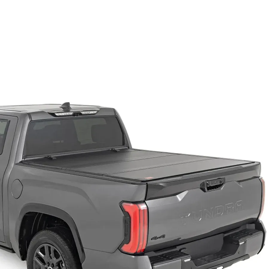 Rough Country Low-Pro Hard Tri-Fold Flip Up Bed Cover | 2022-2025 Toyota Tundra