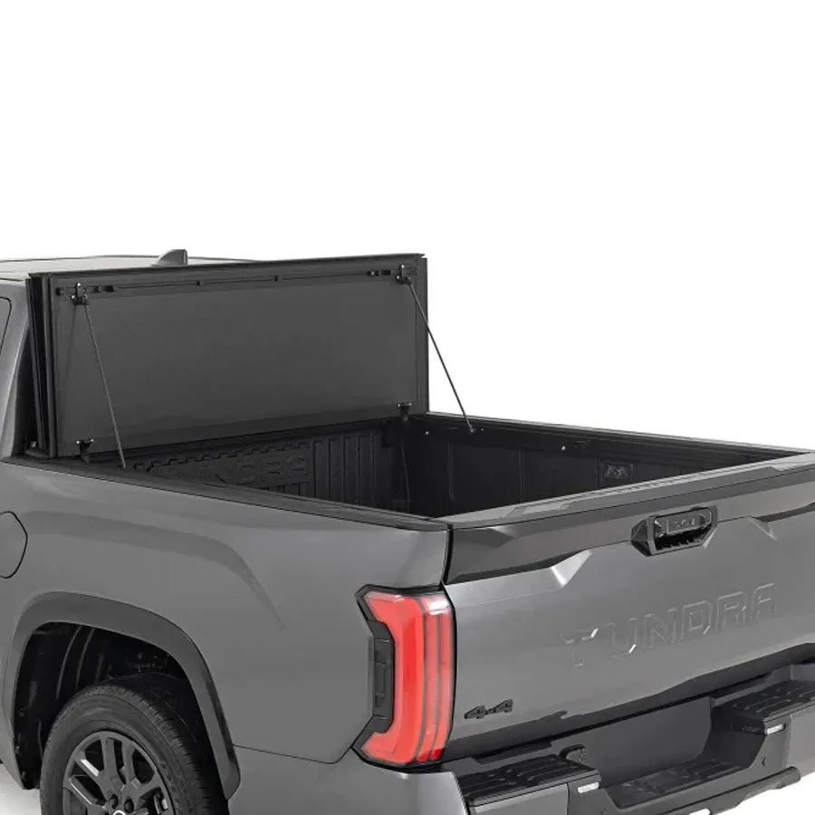 Rough Country Low-Pro Hard Tri-Fold Flip Up Bed Cover | 2022-2025 Toyota Tundra