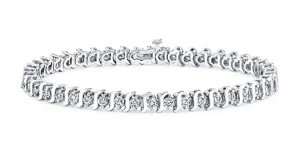 S-Link Diamond Bracelet (1.00 ct Diamonds) in White Gold