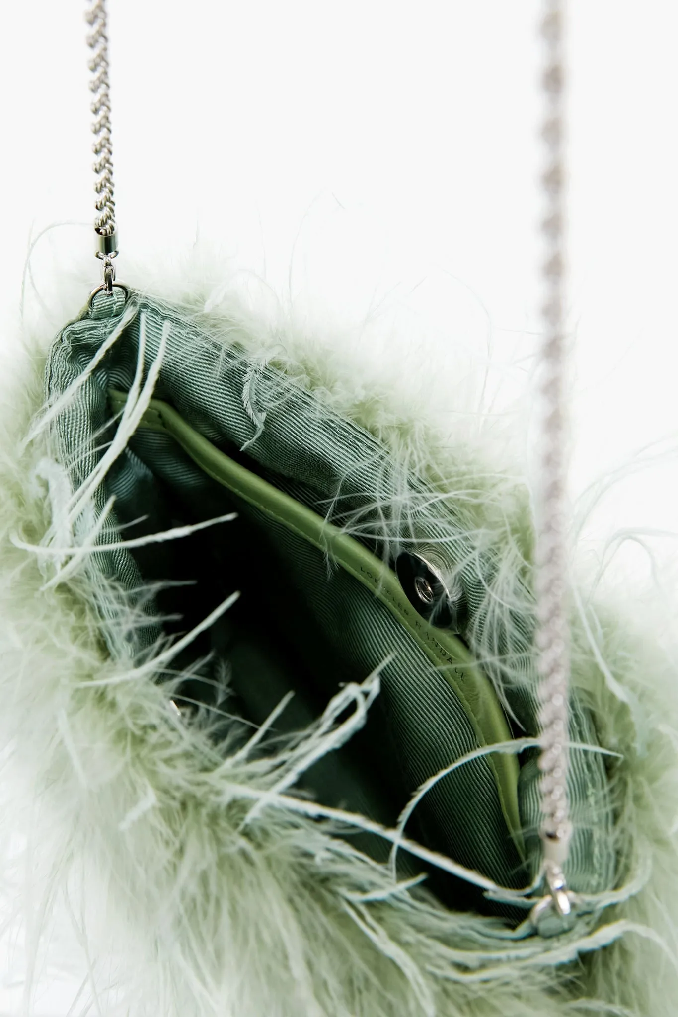 Sage Feathers Zahara Clutch