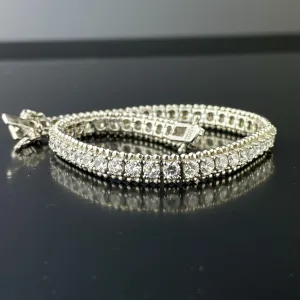 Silver Crystal CZ Tennis Bracelet