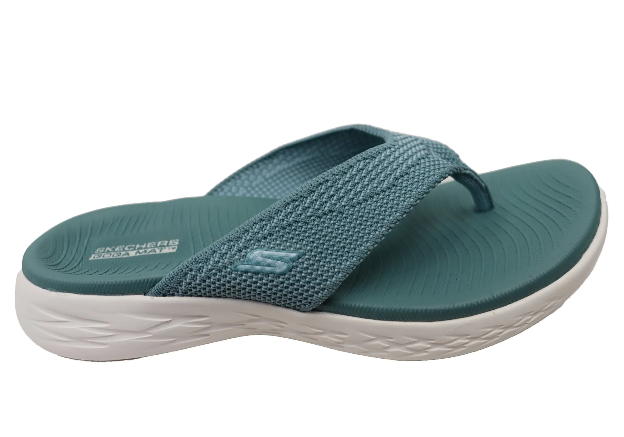 Skechers Womens On The Go 600 Flourish Comfortable Thongs Sandals