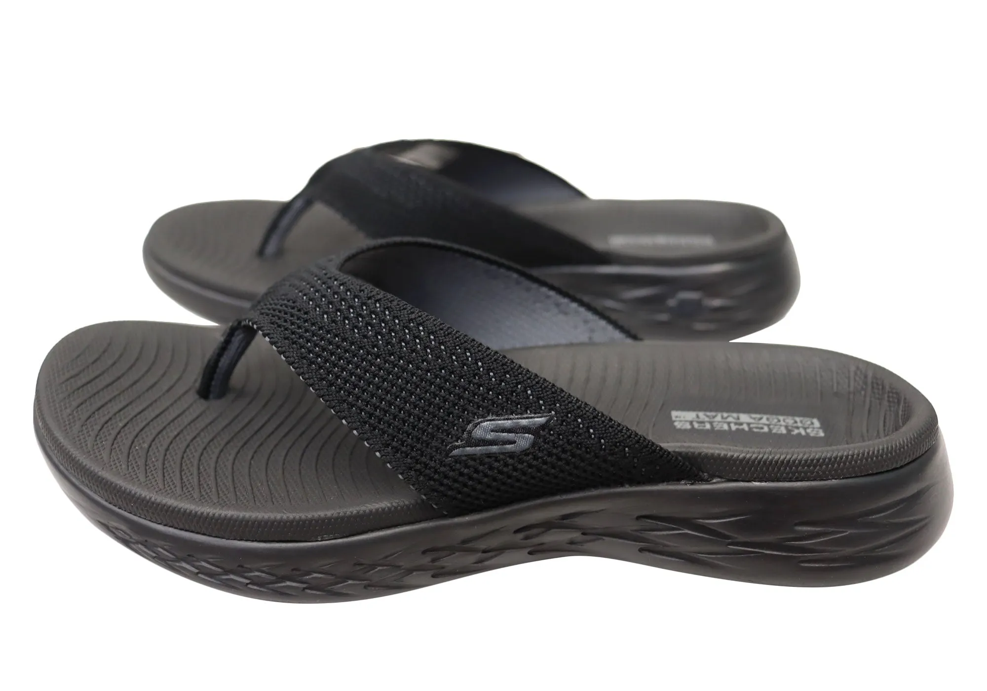 Skechers Womens On The Go 600 Flourish Comfortable Thongs Sandals