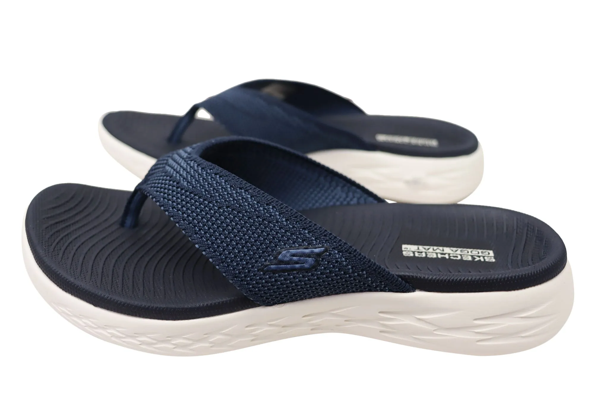 Skechers Womens On The Go 600 Flourish Comfortable Thongs Sandals