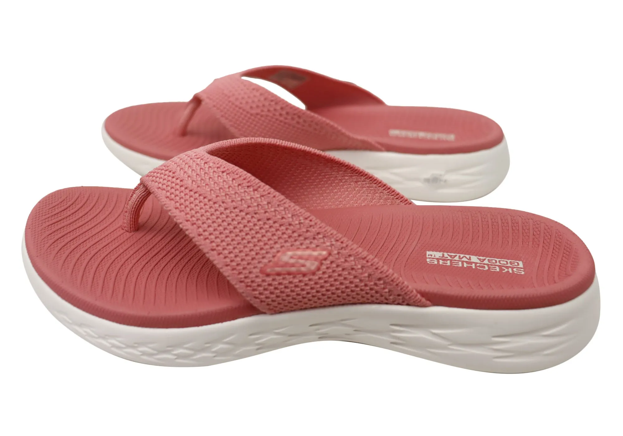 Skechers Womens On The Go 600 Flourish Comfortable Thongs Sandals