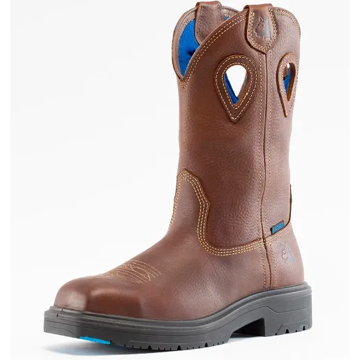 Steel Blue Men's Blue Heeler Steel Toe WP Western Work Boot - Brown - 813945