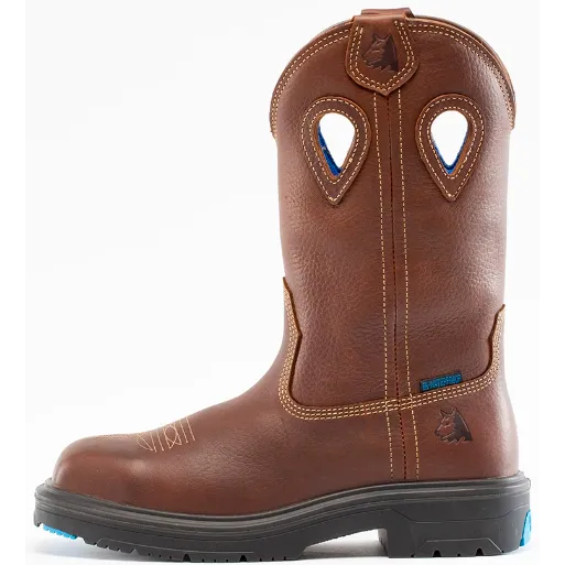 Steel Blue Men's Blue Heeler Steel Toe WP Western Work Boot - Brown - 813945