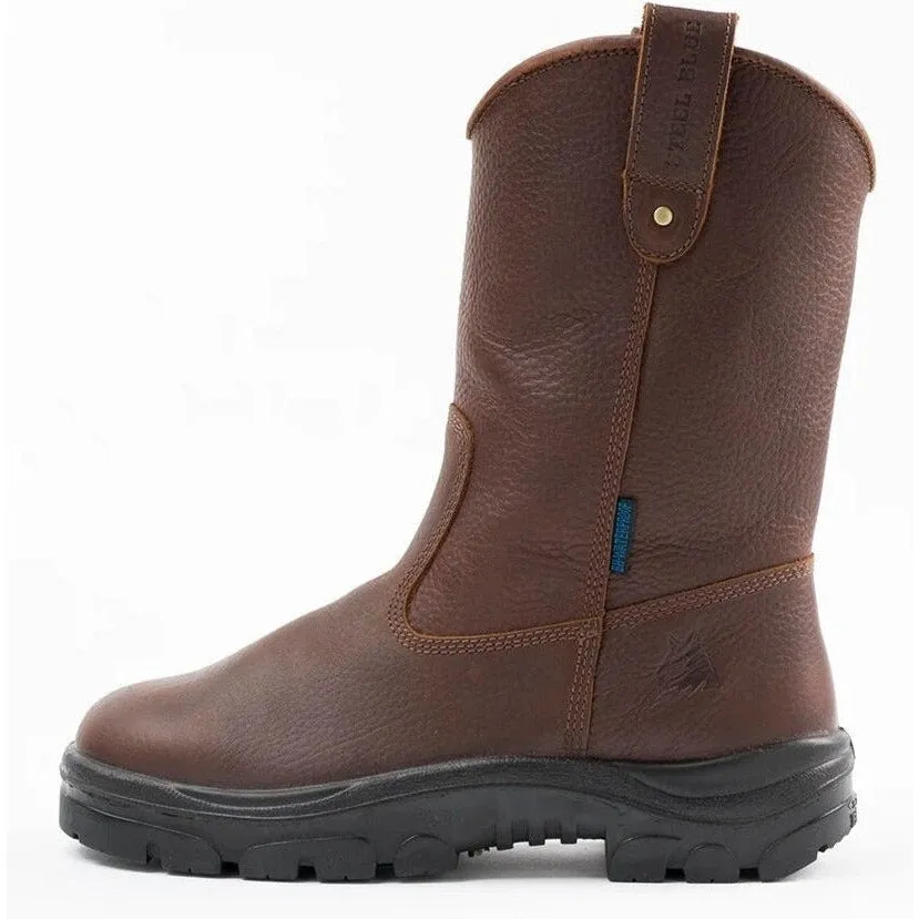 Steel Blue Men's Heeler 10" WP Steel Toe Wellington Work Boot - Oak - 812915