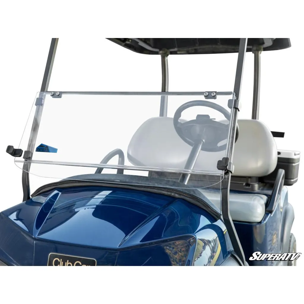 SuperATV Corsa Blue Club Car Tempo Flip Down Windshield