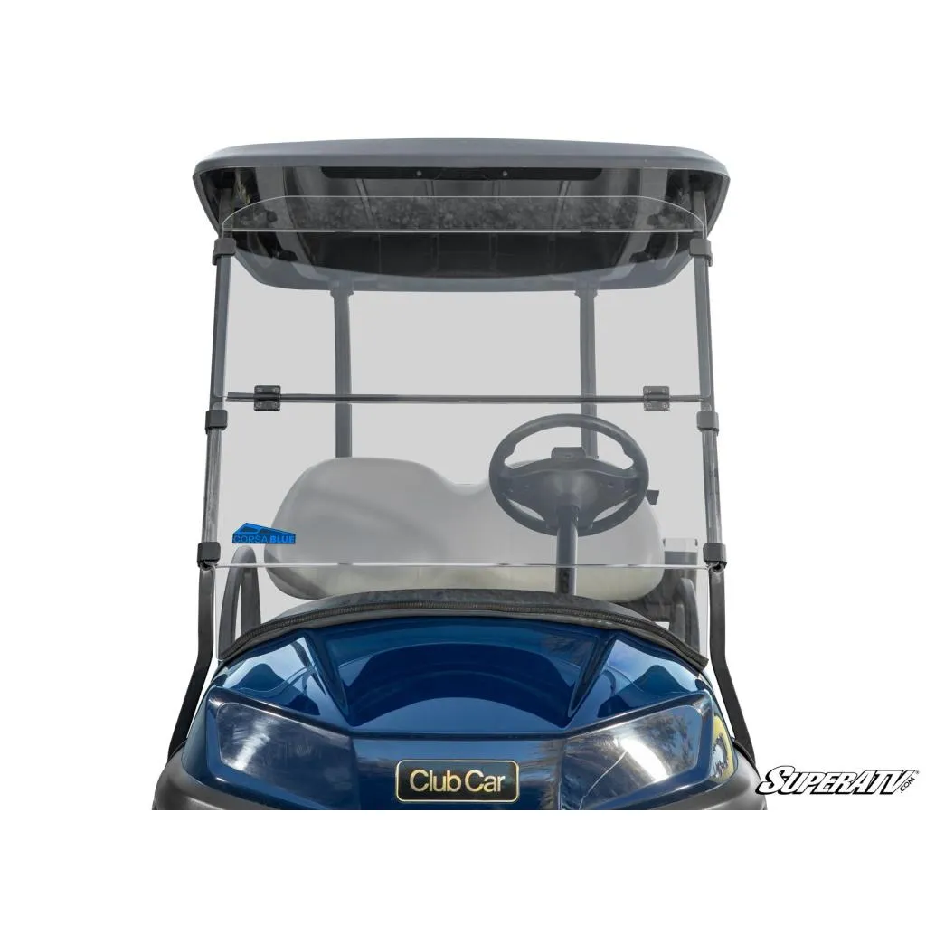 SuperATV Corsa Blue Club Car Tempo Flip Down Windshield