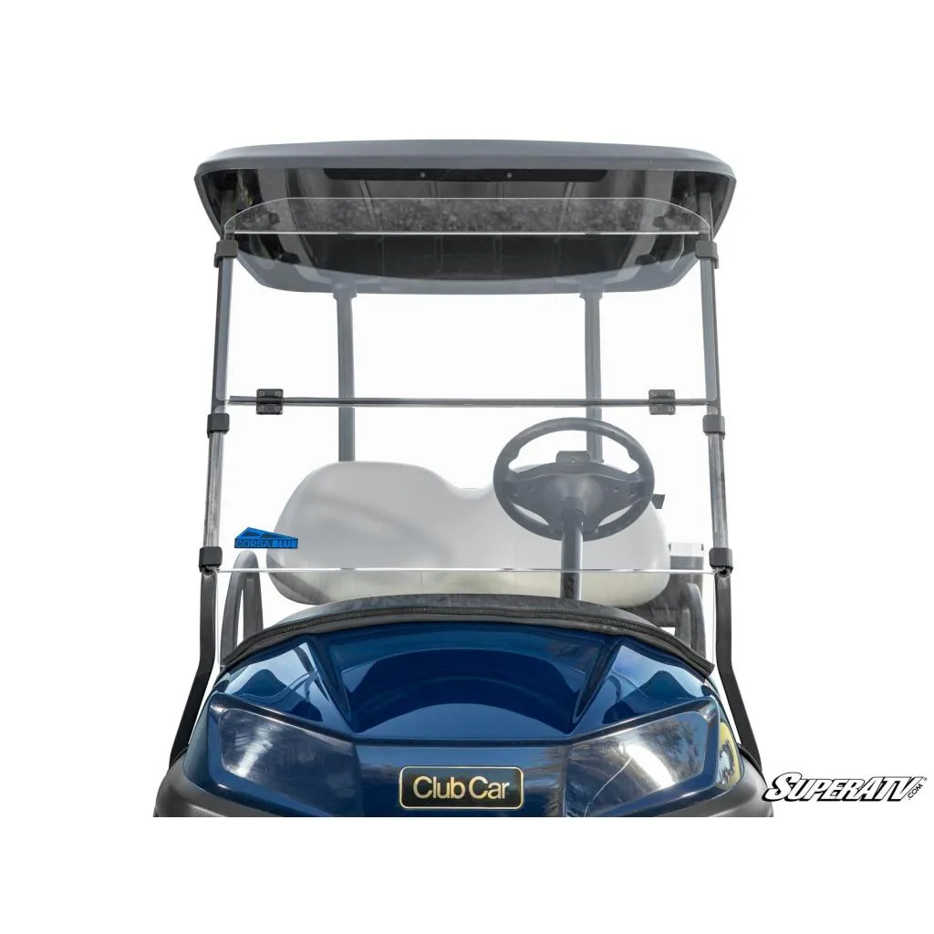 SuperATV Corsa Blue Club Car Tempo Flip Down Windshield