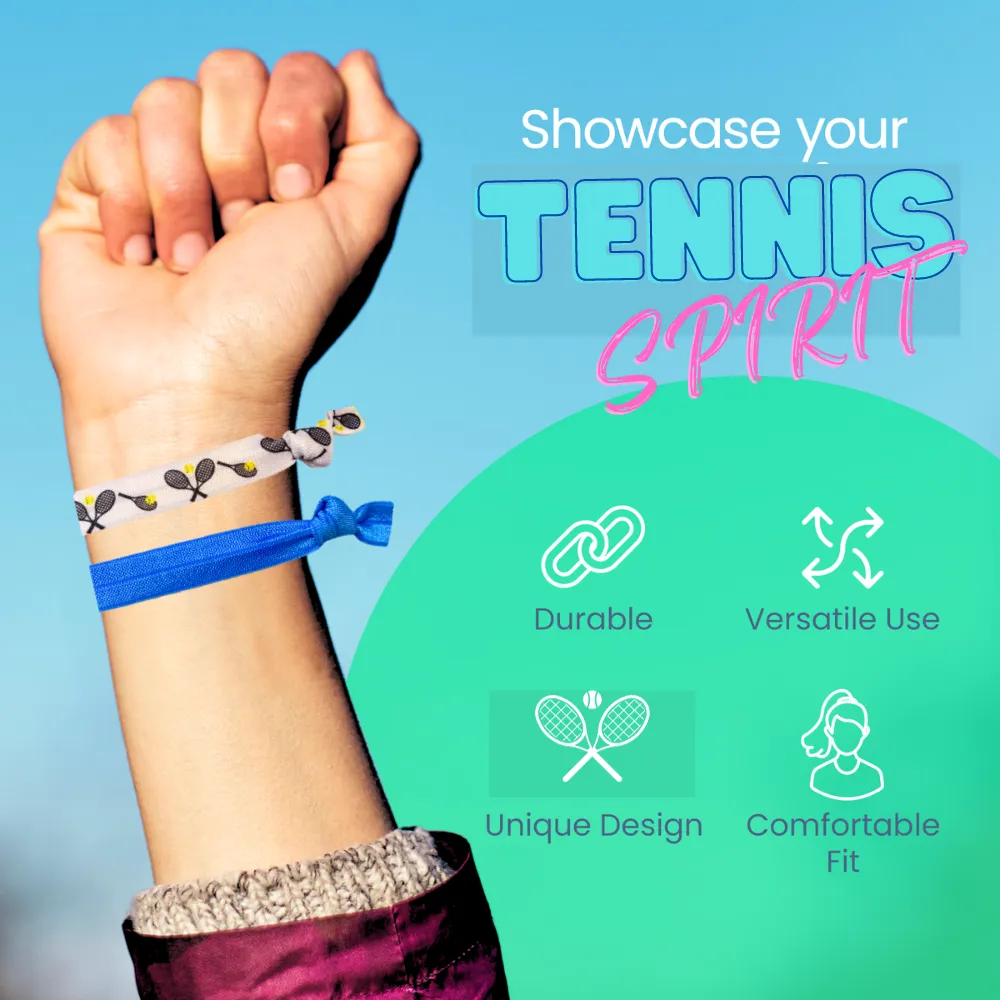 Tennis Hair Ties -2pc Set- Pick Color