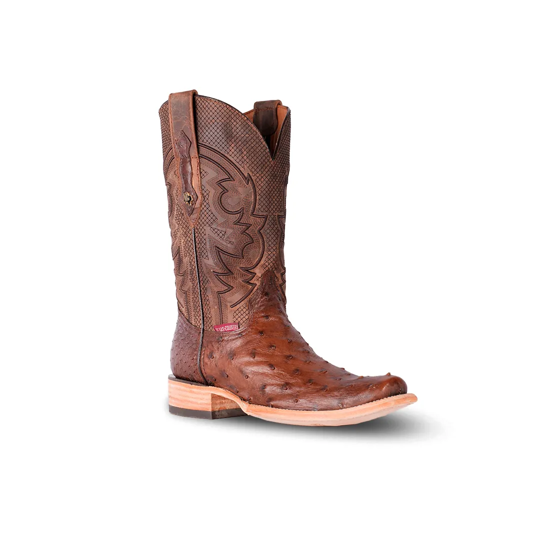 Texas Country Exotic Boot Ostrich Tabaco AV201