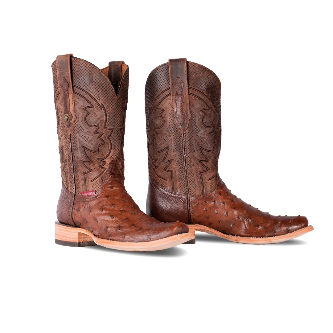 Texas Country Exotic Boot Ostrich Tabaco AV201