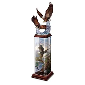 The Bradford Exchange Illuminations of Masjestry Collection Splendor in The Sky Collectible Eagle Art Illuminated Tabletop Sculpture Issue #1 by Ted Blaylock 12-Inches