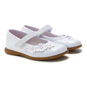 Valencia Imports (Rachel Shoes) Little Girls Corrine Mary Jane w/ Velcro Strap White Patent