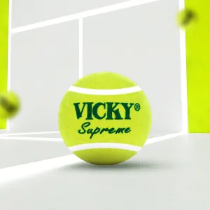 Vicky Supreme Light Tennis Balls - Fluorescent Yellow (Pack of 6)