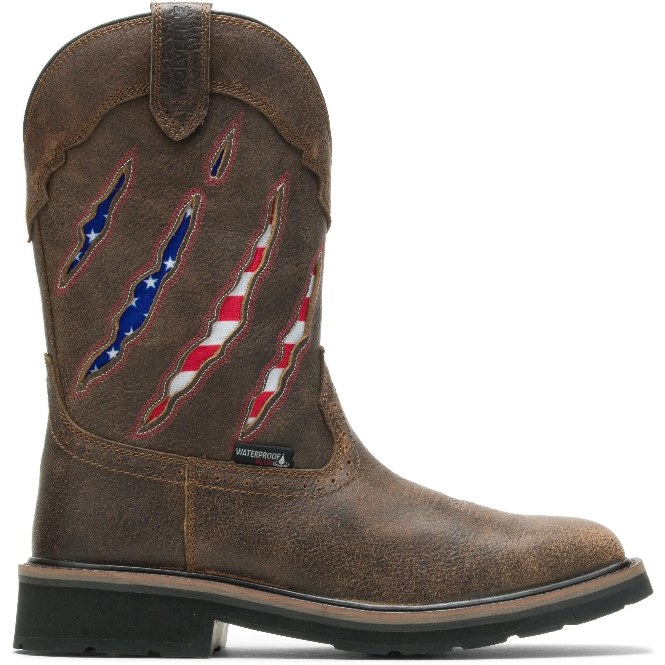 Wolverine Men's Rancher Claw Stl Toe WP Western Work Boot - Brown - W201218