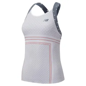 Women's Printed Tournament Tennis Tank Light Aluminum